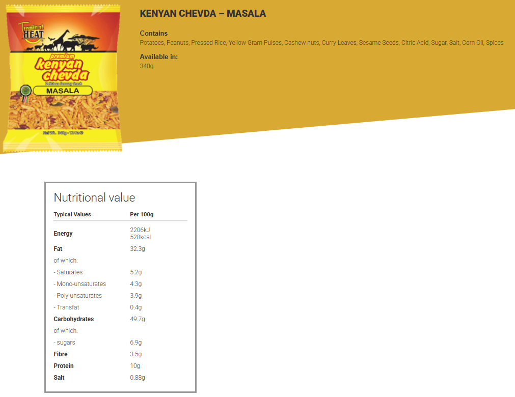 Tropical Heat - Kenyan Chevda - Masala