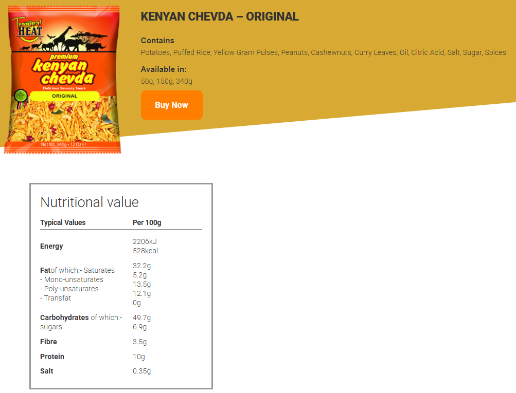 Tropical Heat - Kenyan Chevda - Original