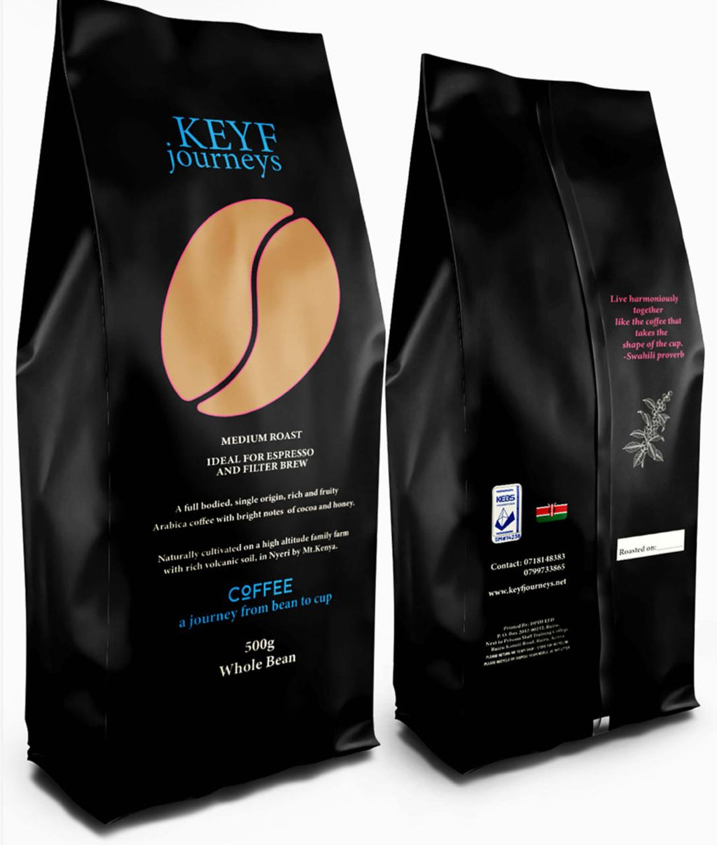 KEYF Journeys - Medium Roast Coffee - Whole Beans - 500Grms