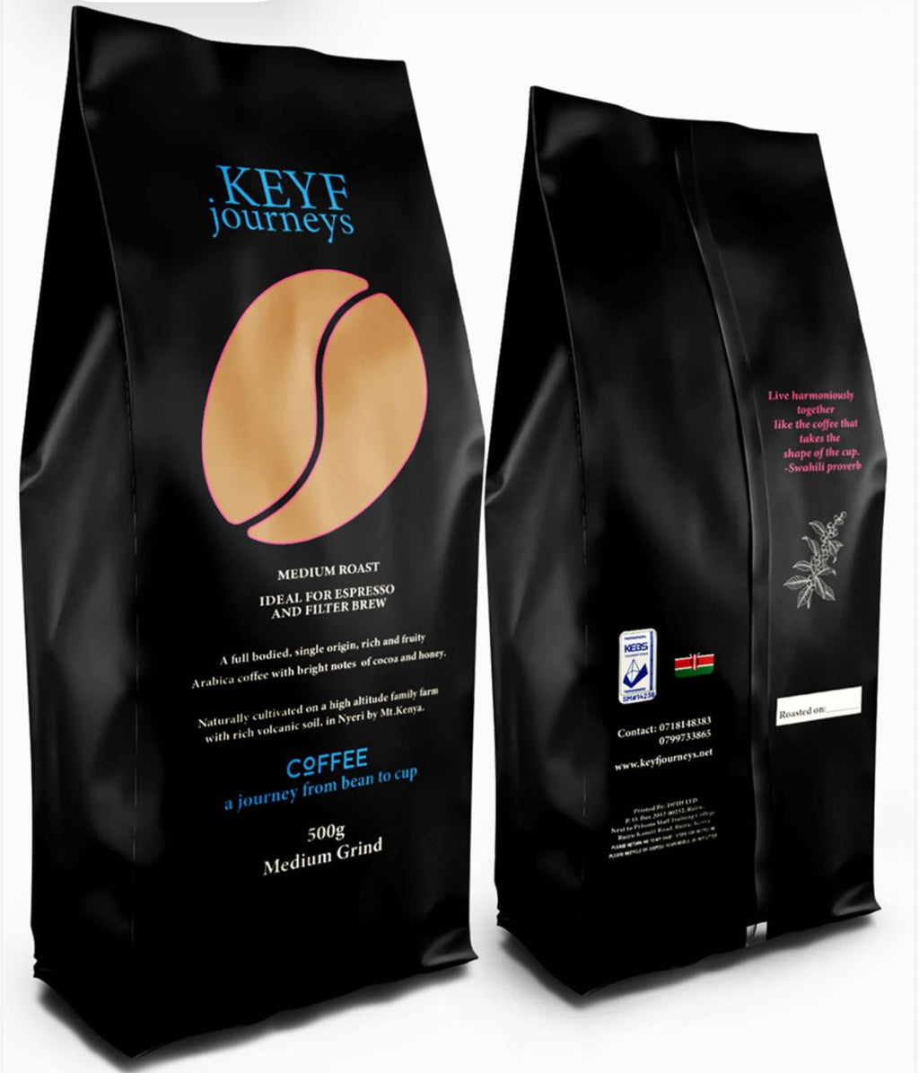 KEYF Journeys - Medium Roast Coffee - Grind - 500Grms