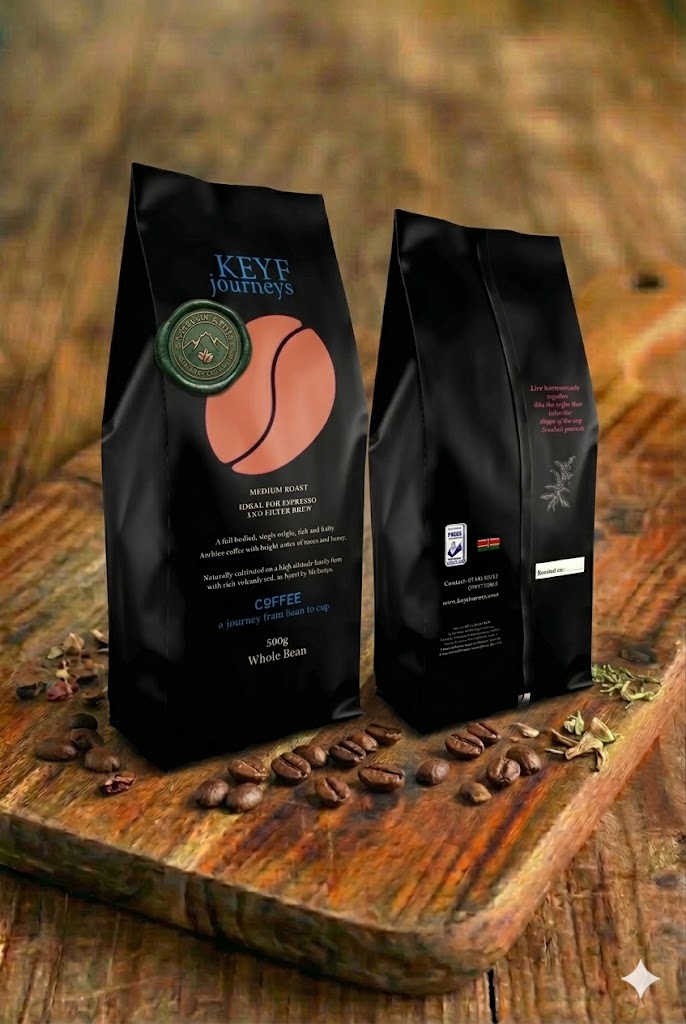 KEYF Journeys - Medium Roast Coffee - Whole Beans - 500Grms